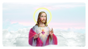 DSC700 109 WT Sacred Heart Clouds White